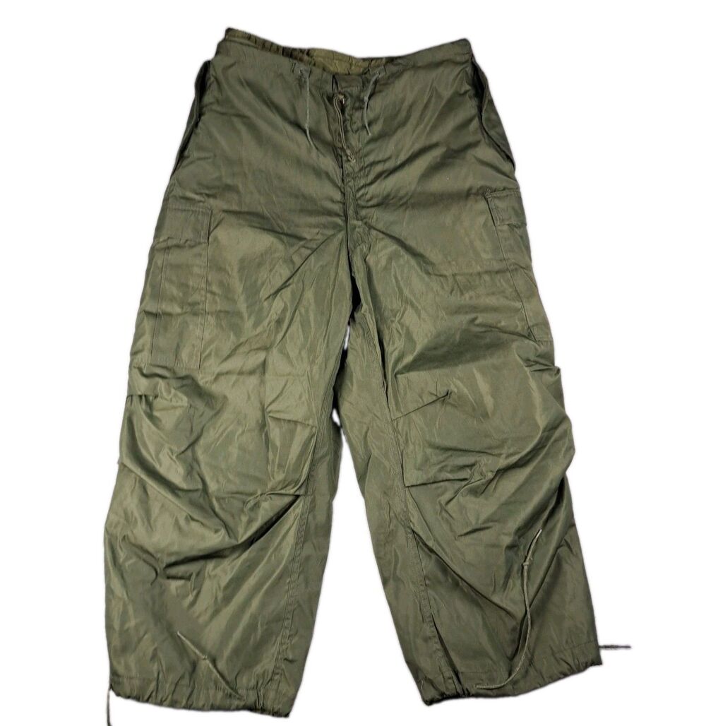 Vtg Military Arctic M-1951 M51 Baggy Cargo Pants Medium Regular & Liner OG-106